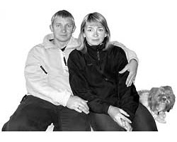 На фото Анжела и Игорь Котюга и Погорелов